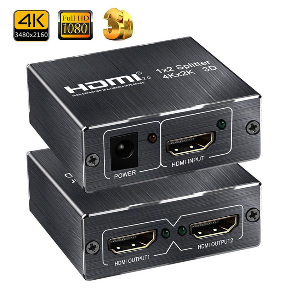 4K 60Hz HDMI 2.0 Splitter 1 in 2 out 1x2 Splitter HDMI2.0 4K Support HDCP 1.4 UHD HDMI Splitter 2.0 Switch Box For PS4 Projector