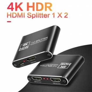 HDMI Splitter 1X2 HDR 4K Full HD Video HDMI to HDMI Switch Adapter 1 in 2 Out Amplifier For TV DVD PS3 Xbox