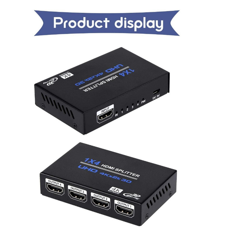 Compatible With HDCP Protocol 1 in 4 out Switch / Distributor HDMI Video Distributor With Automatic Recognition Function