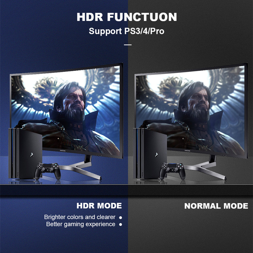 18 Gbps HDMI 2.0 Matrix 4x2 4K@60Hz HDMI Switcher Splitter with SPDIF and L/R 3.5mm HDR HDMI Switch 4x2 Support HDCP 2.2 3D
