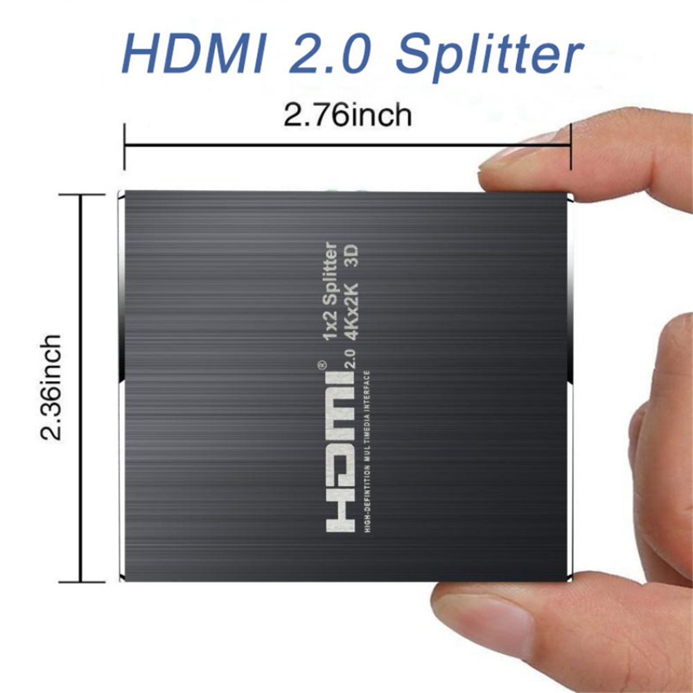 4K 60Hz HDMI 2.0 Splitter 1 in 2 out 1x2 Splitter HDMI2.0 4K Support HDCP 1.4 UHD HDMI Splitter 2.0 Switch Box For PS4 Projector