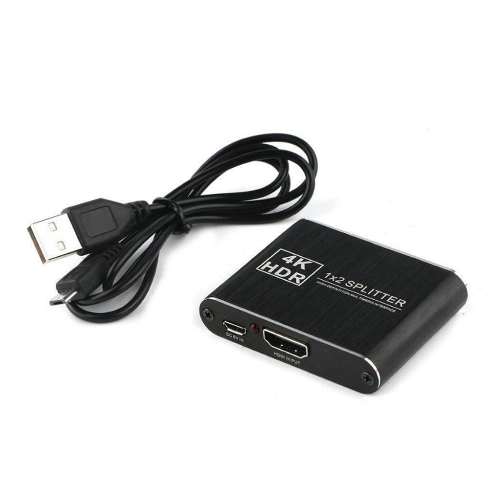 HDMI Splitter 1X2 HDR 4K Full HD Video HDMI to HDMI Switch Adapter 1 in 2 Out Amplifier For TV DVD PS3 Xbox