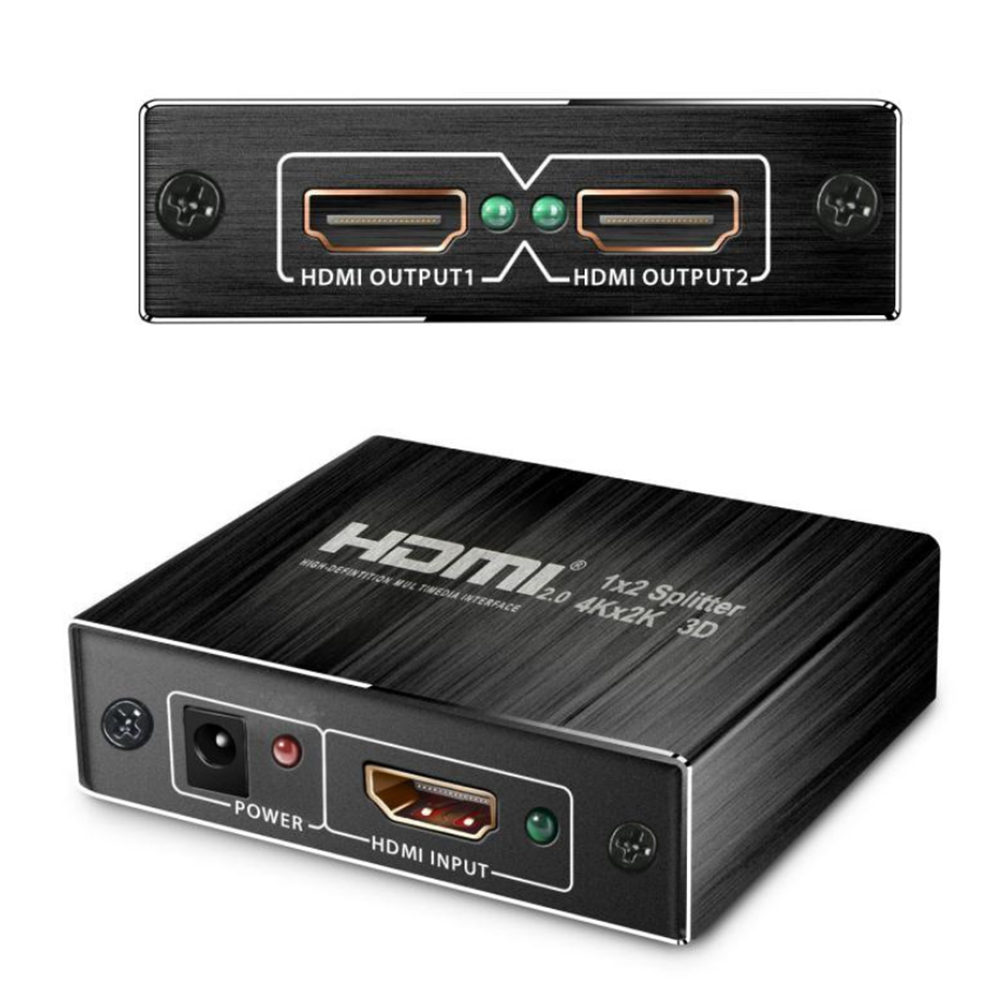 4K 60Hz HDMI 2.0 Splitter 1 in 2 out 1x2 Splitter HDMI2.0 4K Support HDCP 1.4 UHD HDMI Splitter 2.0 Switch Box For PS4 Projector