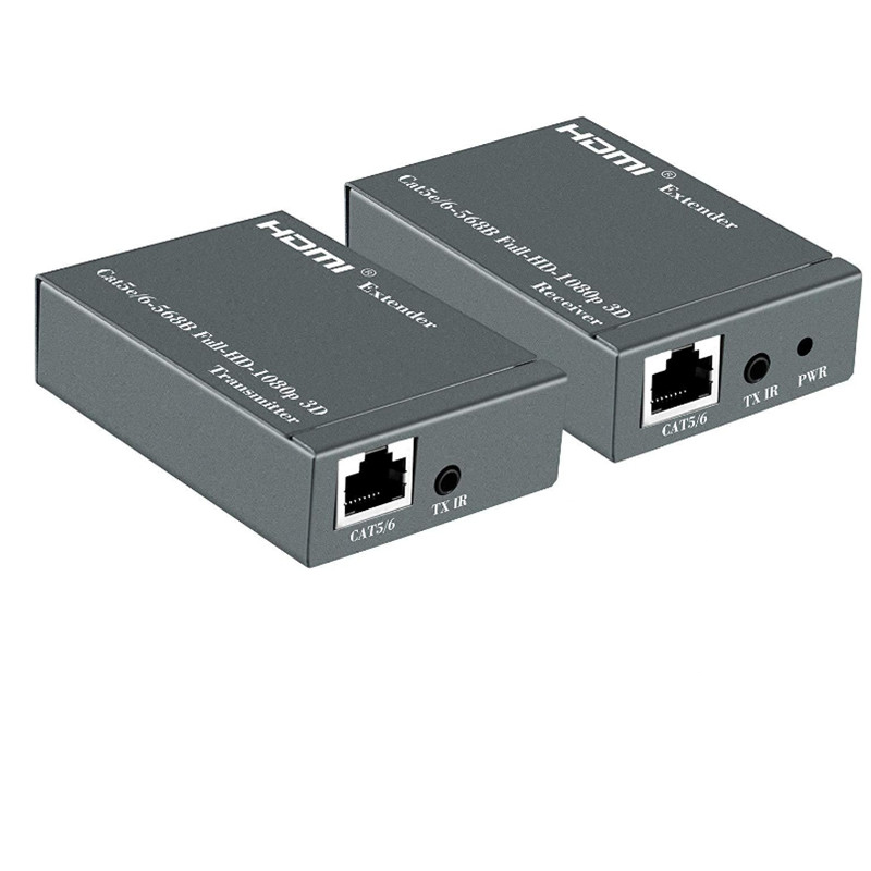 HDMI Extender 60m 1080P Cascade With Bi-directional IR Control,Single Network Cable, HDMI To RJ45 Signal Extender, HDMI 60m Signal Extender