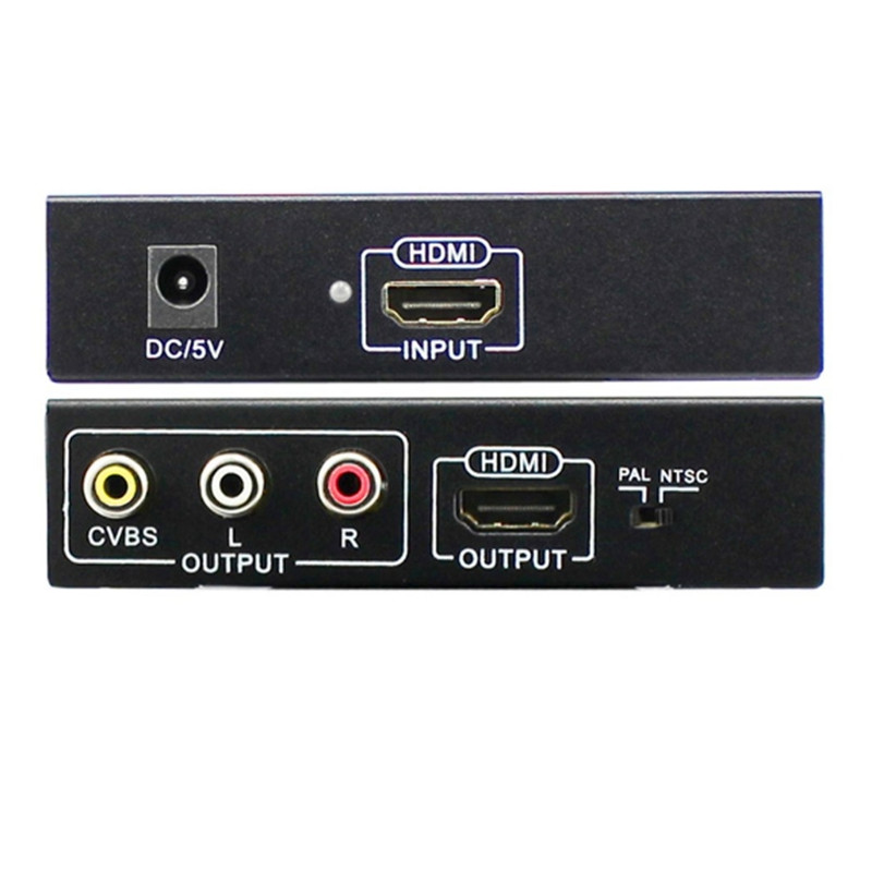 HDMI TO CVBS Video Converter HDMI Signal Input AV Signal Output Synchronous Composite Video 1 Point2 Splitter Auto scaler