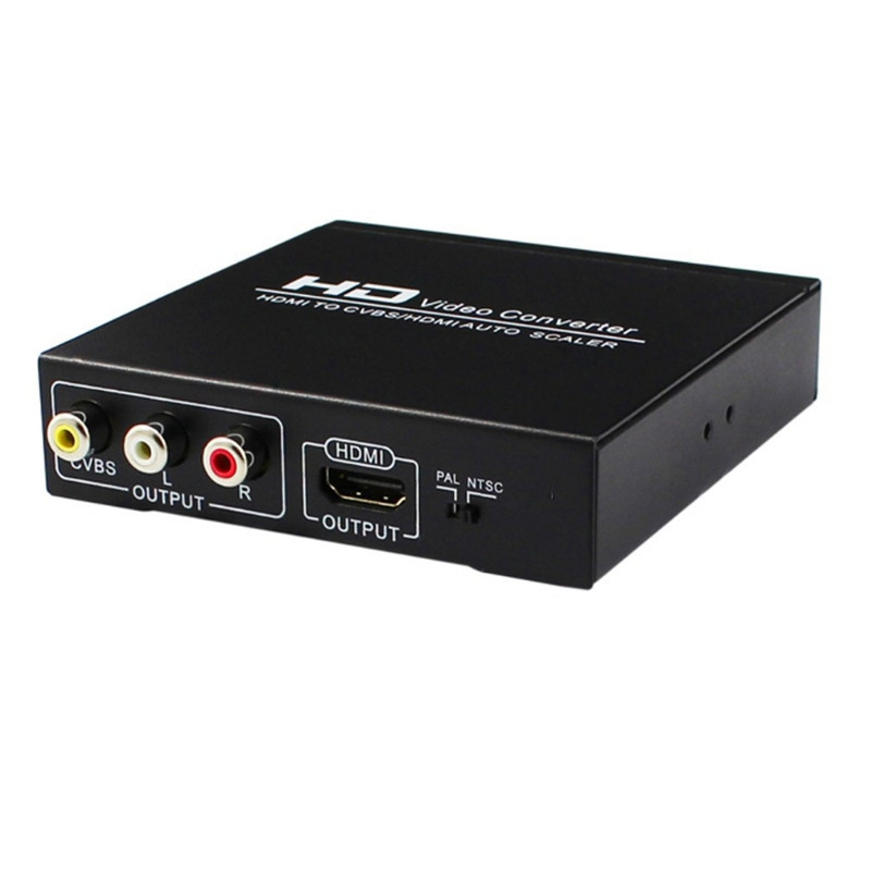 HDMI TO CVBS Video Converter HDMI Signal Input AV Signal Output Synchronous Composite Video 1 Point2 Splitter Auto scaler