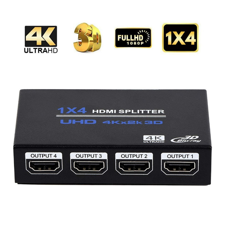 Compatible With HDCP Protocol 1 in 4 out Switch / Distributor HDMI Video Distributor With Automatic Recognition Function