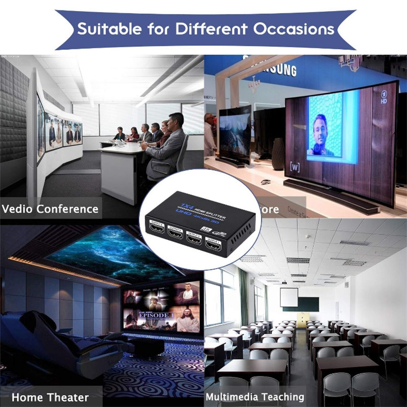 Compatible With HDCP Protocol 1 in 4 out Switch / Distributor HDMI Video Distributor With Automatic Recognition Function