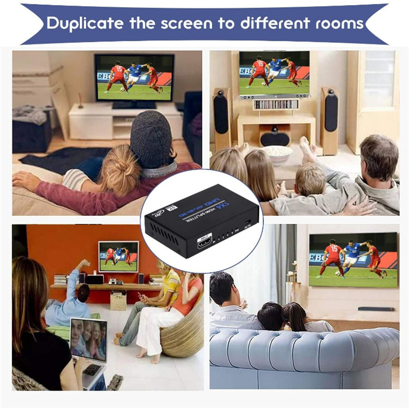 Compatible With HDCP Protocol 1 in 4 out Switch / Distributor HDMI Video Distributor With Automatic Recognition Function